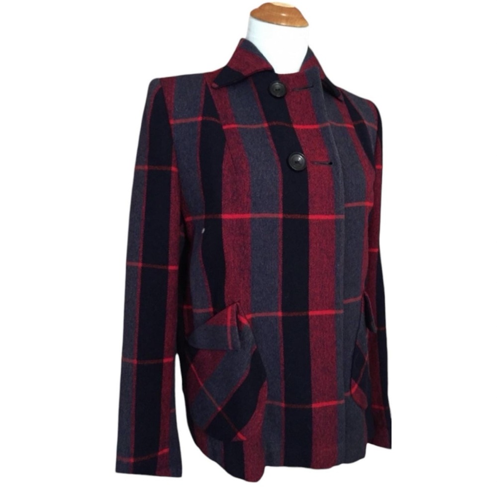 1950’s Versatogs California Wool Plaid Boxy Blazer for J.P. Allen & Co Atl, Sz M
